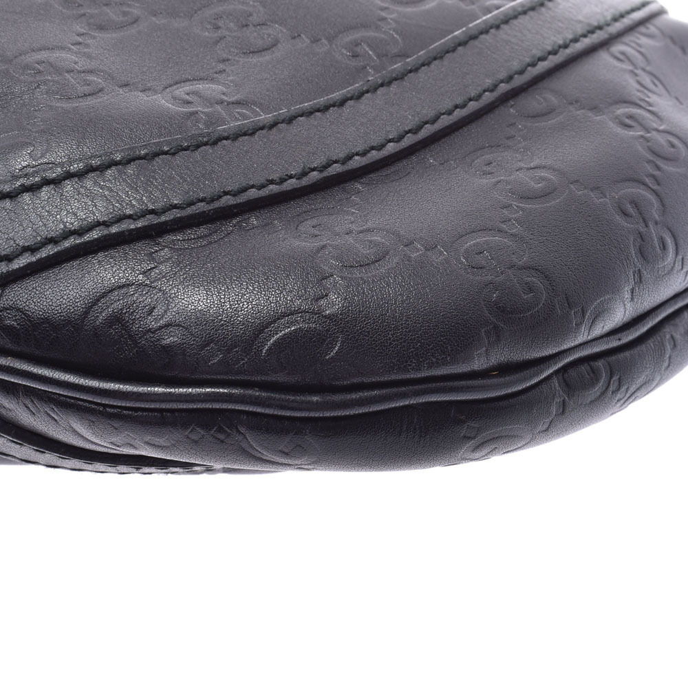 Gucci Black Leather Shoulder ssima Bag - Picture 7 of 11